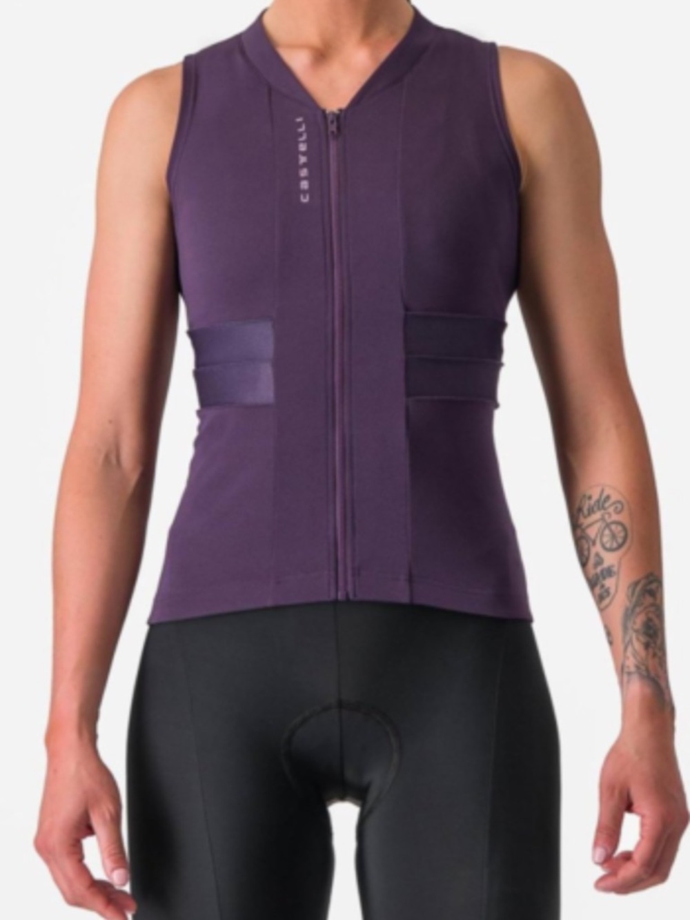 Castelli Women's Purple Zip Front Tank Top